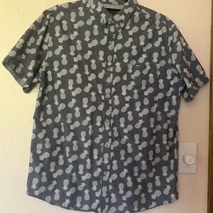 Men's Grey Pineapple Print Shirt